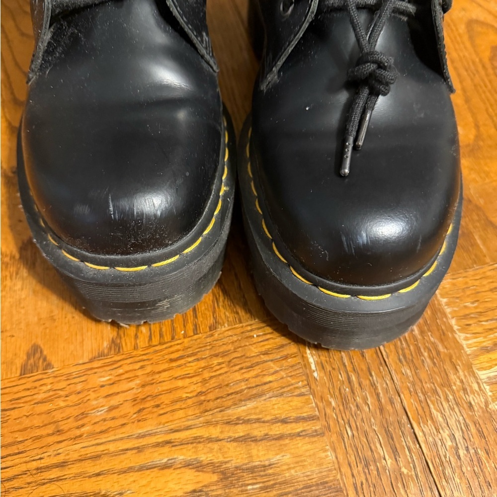 Dr. Martens Jadon Boot Smooth Leather Platforms Black Wmn's 12 Men's 11 Grunge - Picture 14 of 14